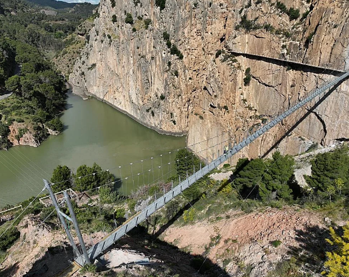 Détail des passerelles du Caminito del Rey