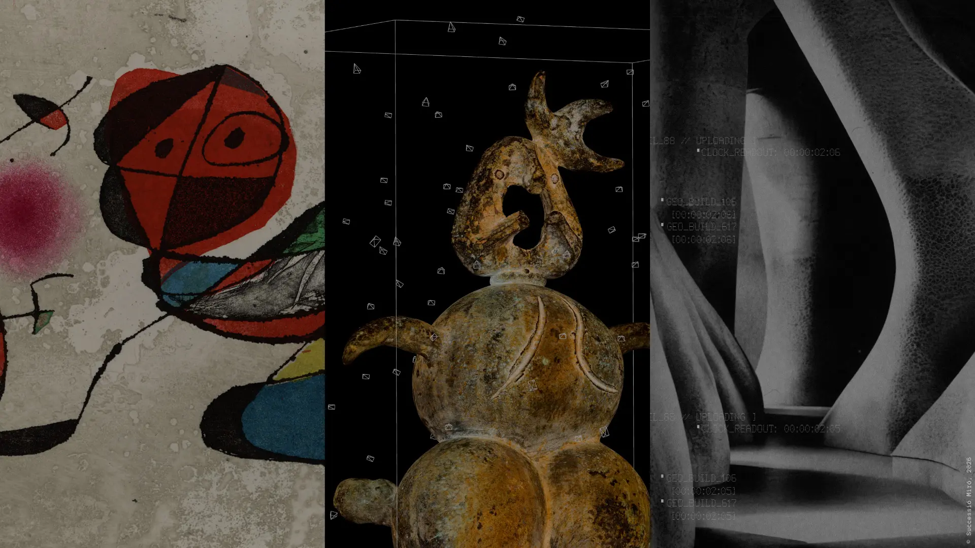 Dialogue entre Miró, Gaudí et les technologies numériques pour l’exposition Deconstructed