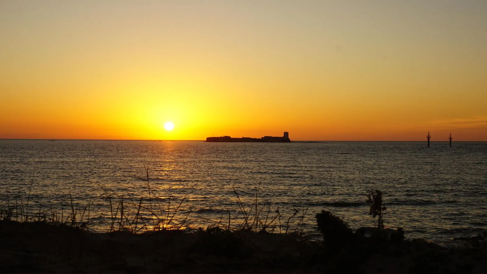 Lumière de fin de journée sur le littoral de Sancti Petri