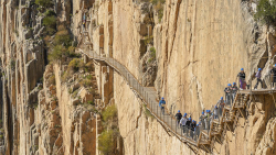Passerelle du Caminito del Rey dans les gorges d'El Chorro, Málaga